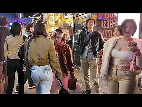 [4K SEOUL KOREA] 😍😍 열정적인 이태원거리~주말새벽 이태원클럽거리~ 🔥🔥Itaewon Club Street/Seoul, Korea/K-City Walk