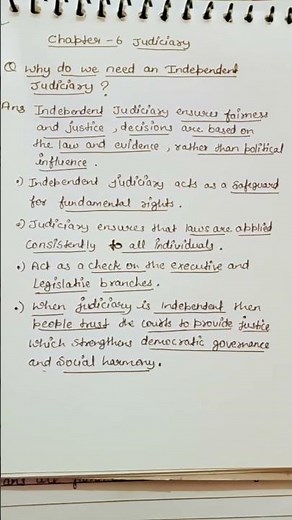 why do we need an independent judiciary? class 11 chapter 6