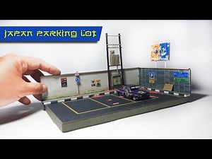 how to make easy japan parking lot diorama for hotwheels 1/64