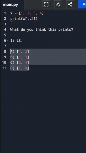 Tricky Python Problem for Beginners 😳 | List Slicing Trick #shorts