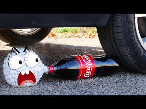 Crushing Crunchy & Soft Things by Car | Experiment Car vs Coca Cola and Mentos - Woa Doodles
