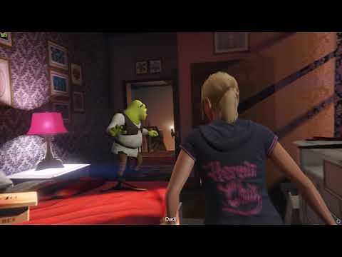 Shrek scares Jimmy and Tracey (GTA5 cutscenes)