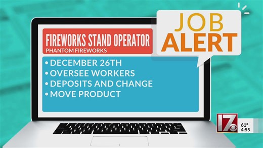 Holiday fireworks stand operator wanted