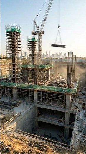 Satisfying Building Construction ASMR | Concrete, Bricks & Machinery Sounds