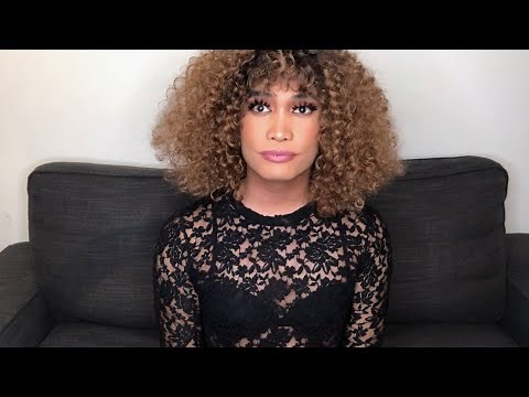 Crossdresser in Sexy Lace Outfit and Lipstick Change