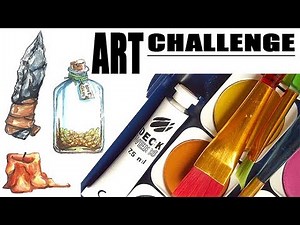 Cheap Art Supplies challenge! Object illustration with watercolour