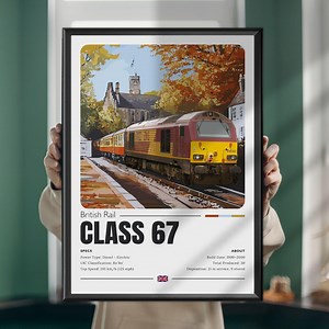 British Rail Class 67, Print, Wall Art, Modern Diesel Train, Locomotive, Railway - Etsy UK