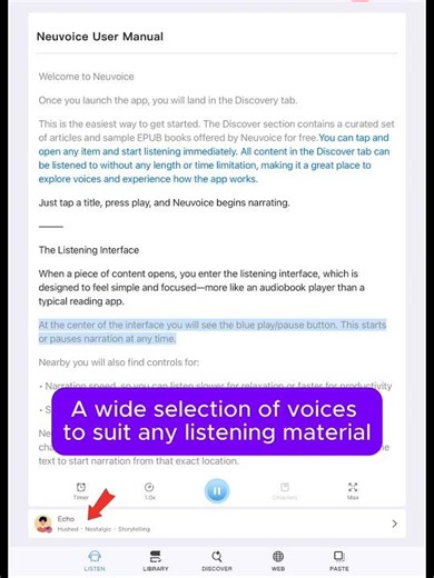 Explore Neuvoice for iPad: Discover Content and Listen with Offline Voices #offlineai