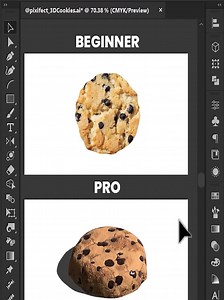 Create Realistic 3D Cookies in Adobe Illustrator 2025