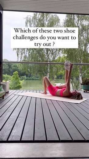 I’ve got fun shoe challenges you might want to try out! The first one is all about the hip mobility and focus and the second one is to test your balance by putting the shoes on one leg. Let me know which one you’re struggling with and which one you mastered! #yoga #yogatips #besttipsyoga