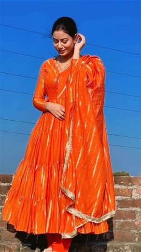 fancy rust colour dress for girls | Rohit fashion club