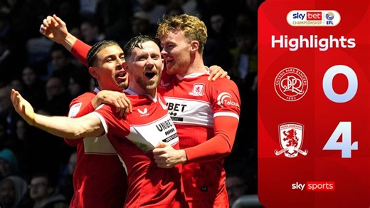 QPR 0-4 Middlesbrough | Championship highlights