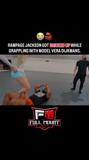 Full Mount MMA on Instagram: "🧱😭 Rampage Jackson got bricked up while grappling with model Vera Dijkmans. He had to stop training."