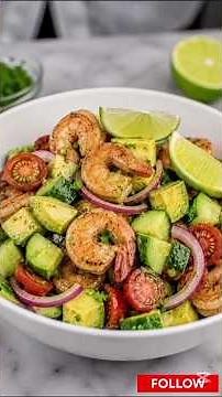 I Made the Viral Avocado Cucumber Shrimp Salad… But I Added THIS!