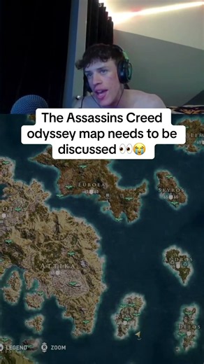 The Assassins Creed Odyssey map is insane! #assassinscreed #trending #shorts #fyp #fypシ #games