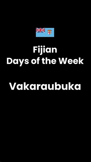 Learn Fijian Days of the Week in 7 Seconds 🇫🇯 | Vakaviti Fast Guide