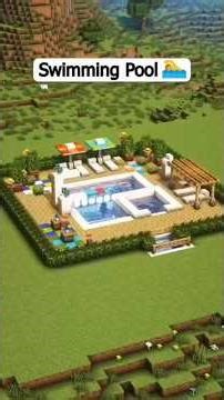 family swiming pool building || #minecraft #gaming #shorts