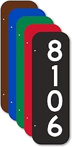 SmartSign "Add Your House Number and Choose Color" 2-Sided Custom 911 Address Sign | 6" x 18" 3M Diamond Grade Reflective Aluminum