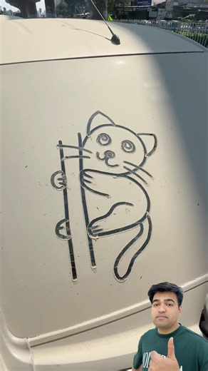 How to draw a cat on tree easy trick #shorts