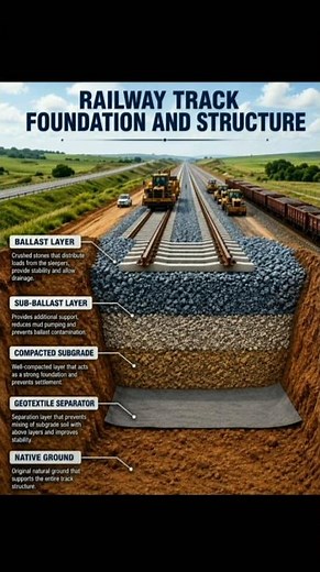 Railway Track Foundation And Structure | Apex Engineering #civilengineering #construction