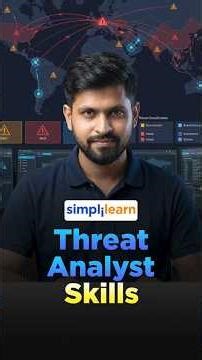 Threat Analyst skills 2026 | How to become threat Analyst ? #shorts #simplilearn