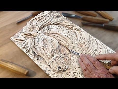 How Making Wood Сarving Horse