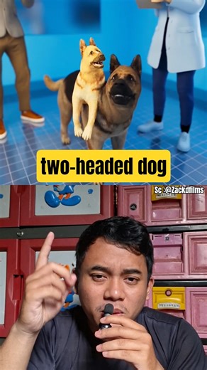 live two-headed dog 🐶