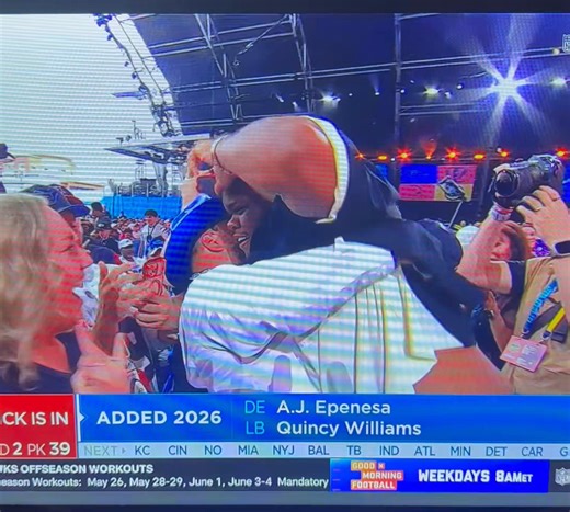 Kayden McDonald celebrating with the Texans fans in Pittsburgh: