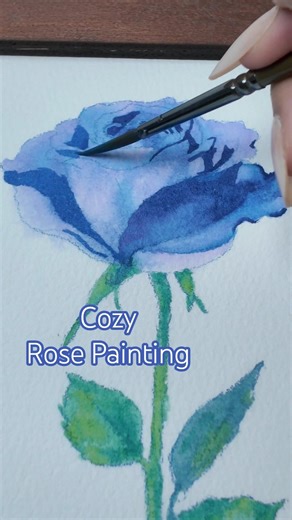 Cozy blue rose painting-Building my visual library