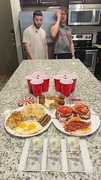 Dennys Cup Pong Make It Take It!😋 #foodie #cheatmeal #dennys #breakfast #mukbang #foodchallenge