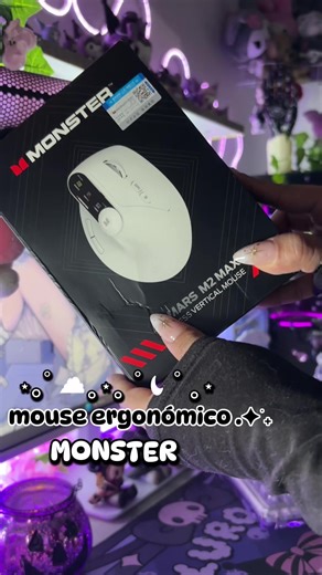 Mouse Inalámbrico Ergonómico Monster para Gamers