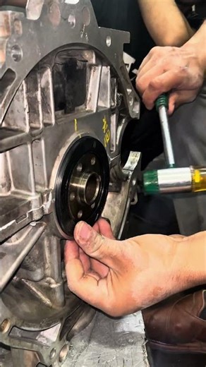 Installing Main Seal Properly | Engine Oil Leak Fix #oil #carrepair #2nz #shorts #mechanic #viral