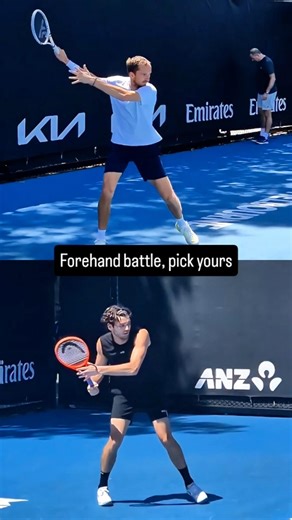 Fritz Vs Medvedev Forehand Comparison Slow Motion #Shorts