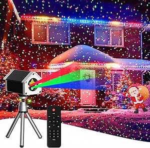 Brighter Firefly Laser Light Outdoor, RGB 3 Colors Laser Dynamic Firefly Lights & Star Projector Laser Light Show with Remote Timer, HD Holiday Projector Decorations Lights for House/Garden/Party/Tree