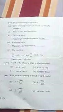 Mathematical modeling MSc Maths 3rd Semester Question paper #trending #maths #2026 #exampreparation