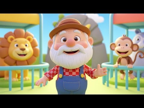 Old MacDonald Had a Zoo 🦁🐵 | Fun Animal Song for Kids | Cartoon Nursery Rhyme