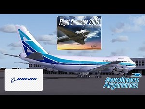 Microsoft Flight Simulator 2004. Voo entre Guarulhos (SBGR) e Buenos Aires (SAEZ).