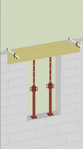 Réalisation d'un coffrage en bois pour faire un linteau en béton armé de fenêtre/porte