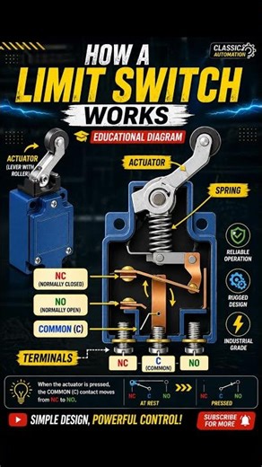 Limit Switch कैसे काम करता है? 😱 Full Working Explained #shorts”