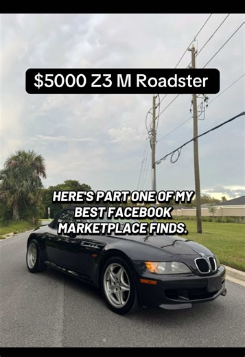 $5k for a 128k miles z3 m roadster. Loved this car - just too small for me. Drives like a go kart. So fun. #bmw #z3 #m #marketplace #flip