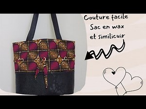 COUDRE UN SAC À MAIN BI-MATIERE/ AVEC ŒILLETS