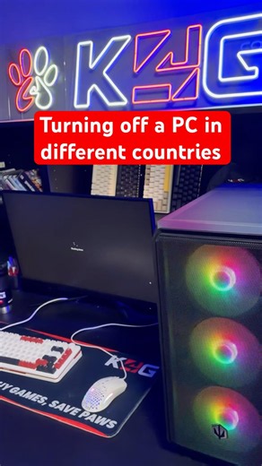 How do gamers turn off their PCs in your country? 🌍 #gaming #gamer #gamingmemes #gamingPC #PC