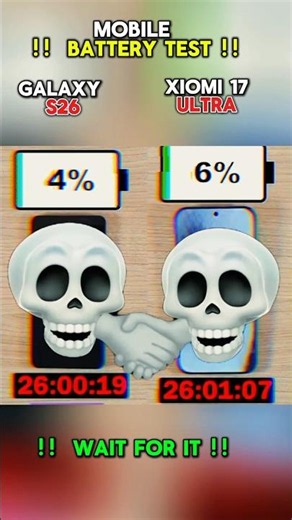 🔥 GALAXY S26 vs XIAOMI 17 ULTRA 🔋 100% Battery Drain Test | SHOCKING Winner! 😱