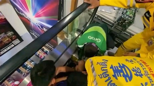 Escalator savages boy's foot in horror incident at shopping mall in Thailand