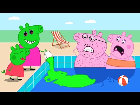 Zombie Apocalypse, Peppa Family Turns Into Zombies At The Pool | Peppa Pig Funny Animation