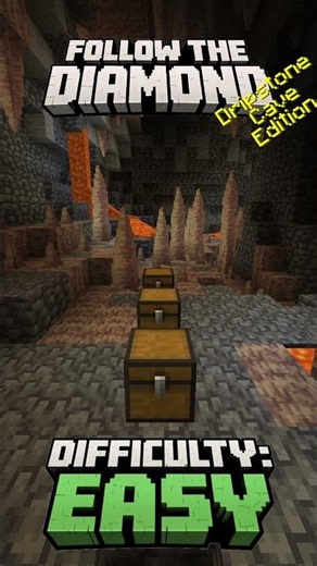 Follow The Diamond - Difficulty: Easy - Dripstone Cave Edition #minecraft