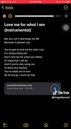 Love Me for What I Am - Karaoke Version
