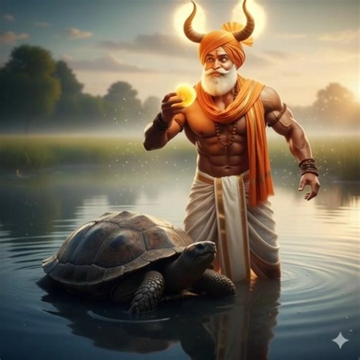 A farmer and the magic turtle #ai #farmer #turtle