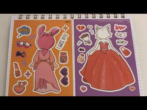 [Paper DIY] Sprunki Incredibox Sticker Book/Relaxing ASMR🌸#asmr #paperdiy #stickerbook #sprunki