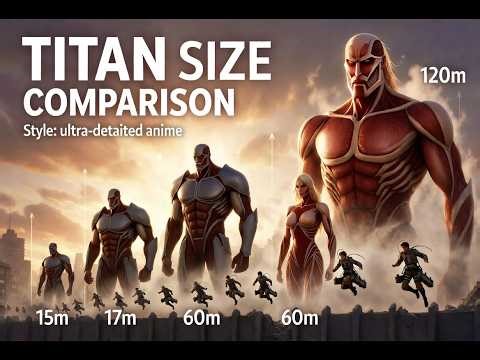 ATTACK ON TITAN Size Comparison | Anime Style Real Scale Explained 2026